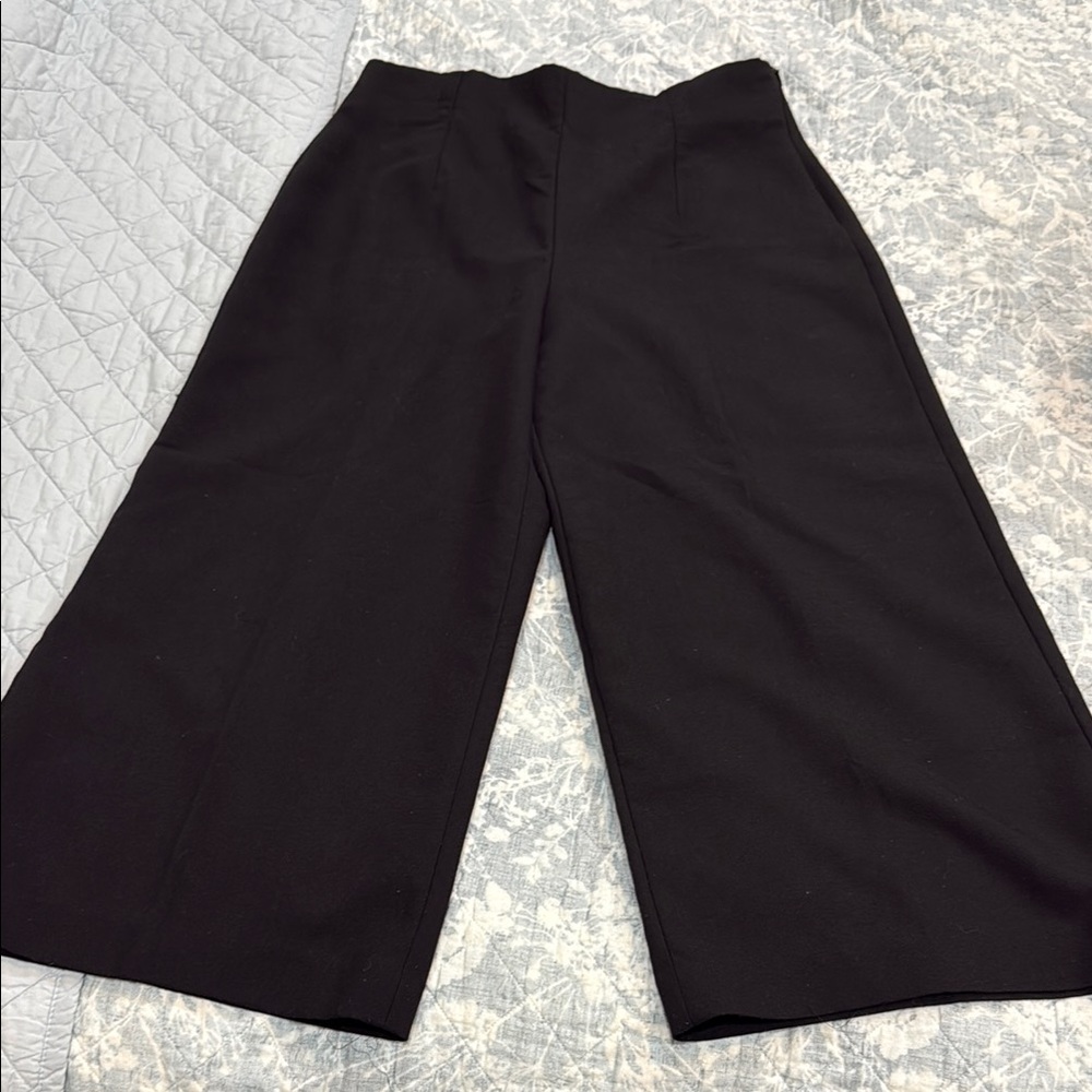 Zara Black Wide Leg Jumpsuit High-Waisted